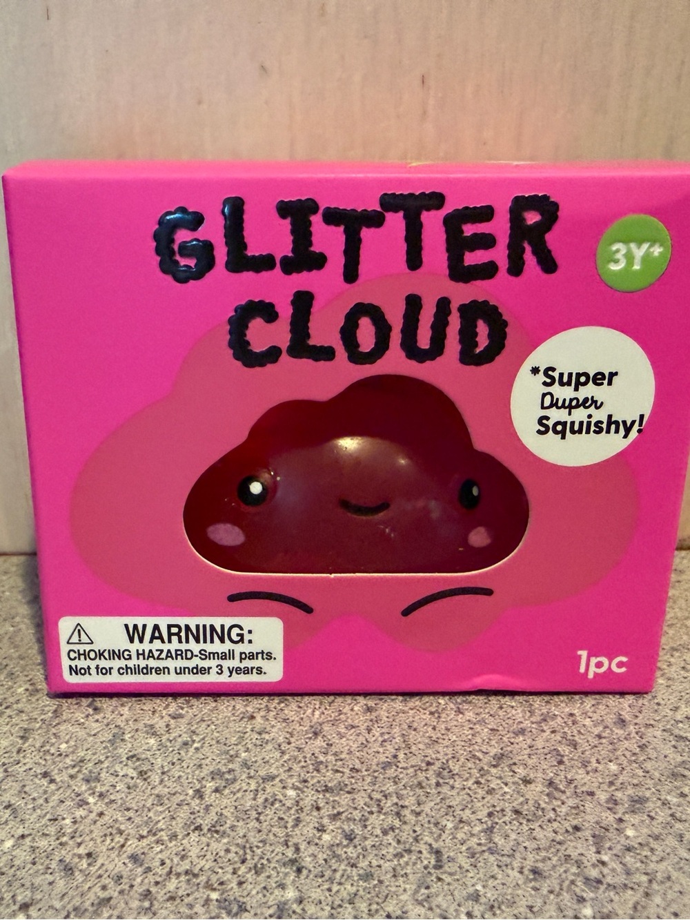 New J'adore Large Pink Glitter Cloud Electric Super Duper Squishy Toy Sensory
